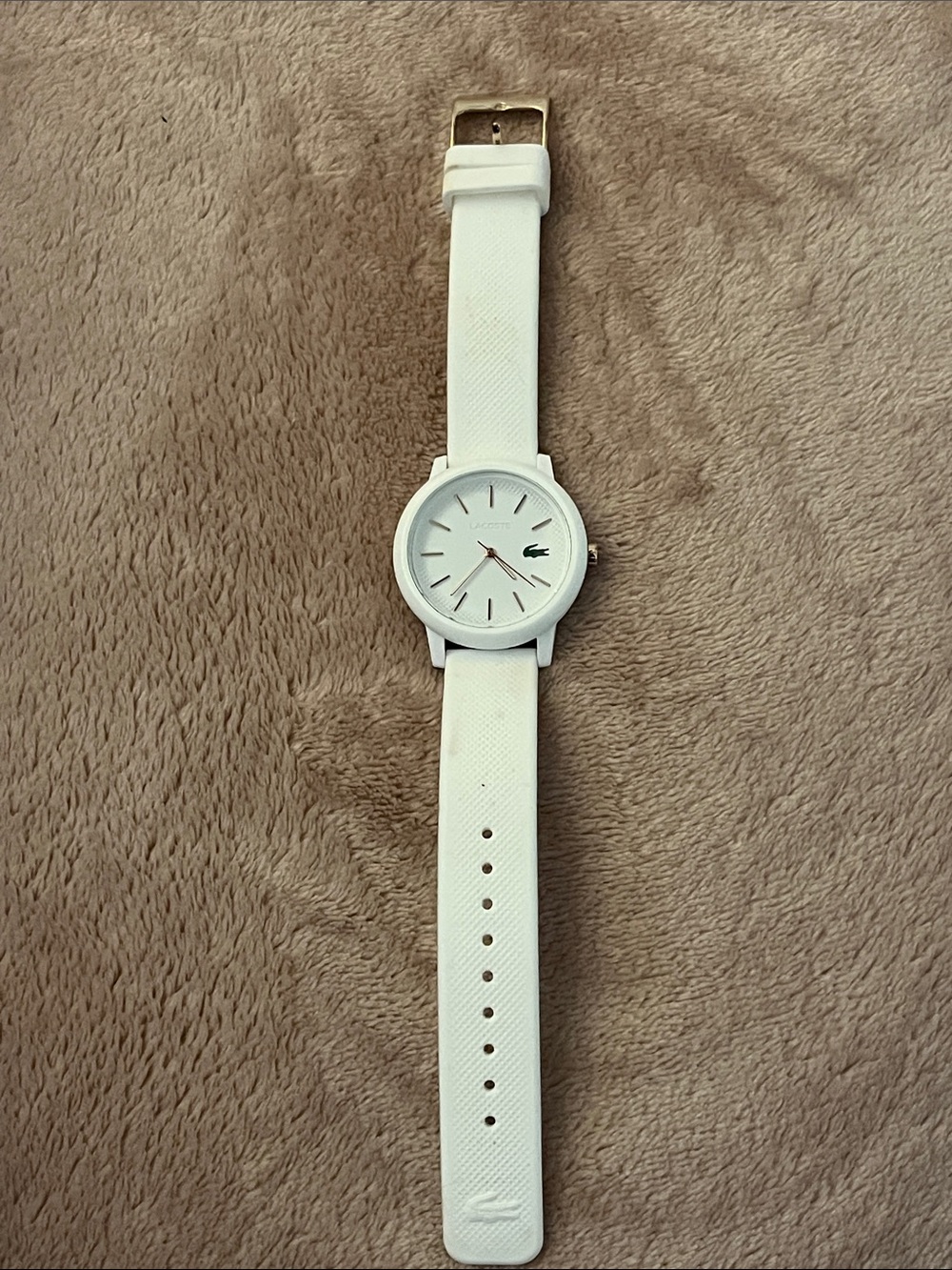 Lacoste Women’s White Minimal Silicone Strap Watch